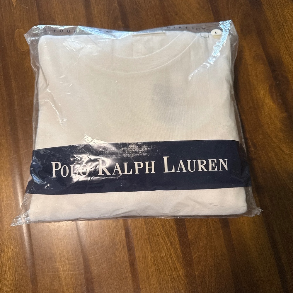 NEW Polo Ralph Lauren Crew Neck TeeShirts 4 pack white size L